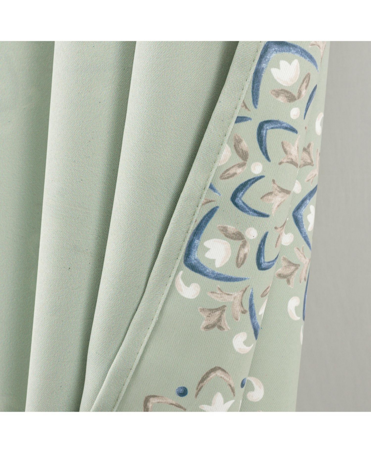 Rt Designers Collection 100% Polyester 190 Gsm Tilley Revisible Blackout Grommet Curtain Panel 54" x 84" Sage