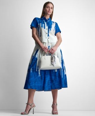 Women's Printed Short-Sleeve Camp Shirt