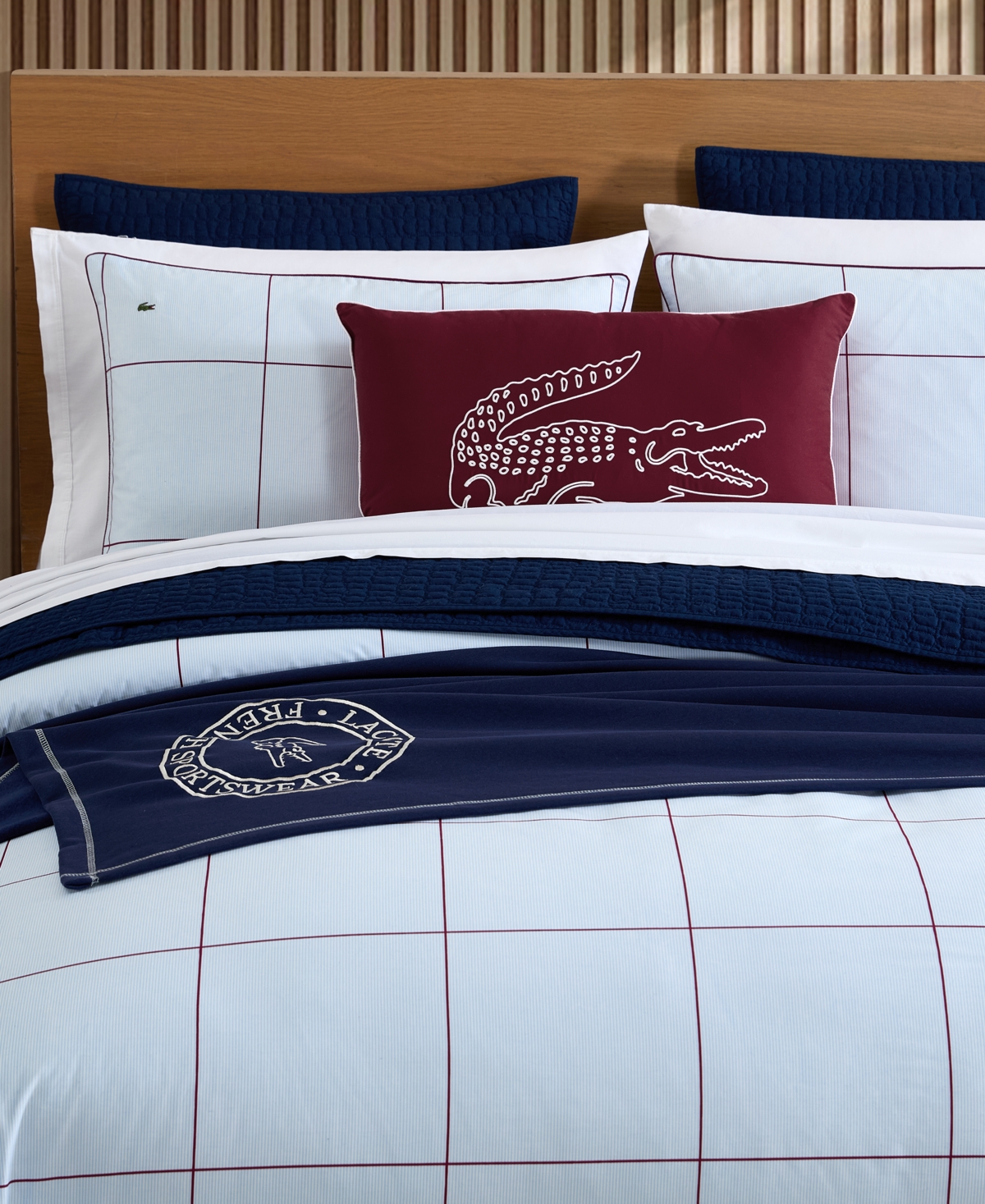 Lacoste Home Tennis Checks Cotton 2-Pc. Comforter Set, Twin