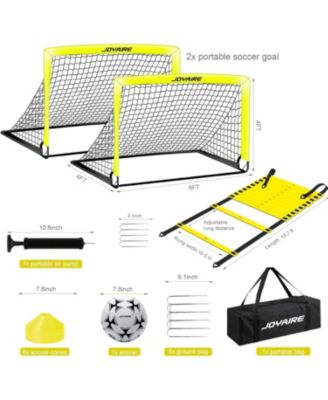 6x4ft 5 Layer Portable Pop Up Soccer Goal Set