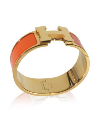 Hermes Gold-Plated  Clic Clac In Organe Fruite Bracelet