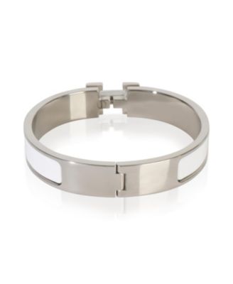 Hermes  Clic H In Blanc Bracelet