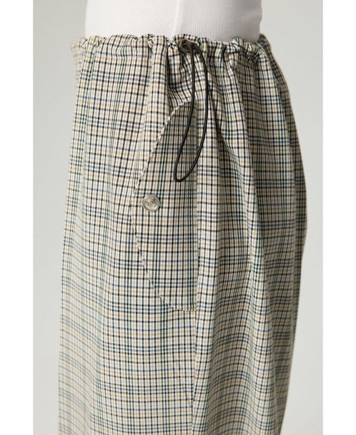 Nocturne Women's Plaid Wide-Leg Drawstring Pants