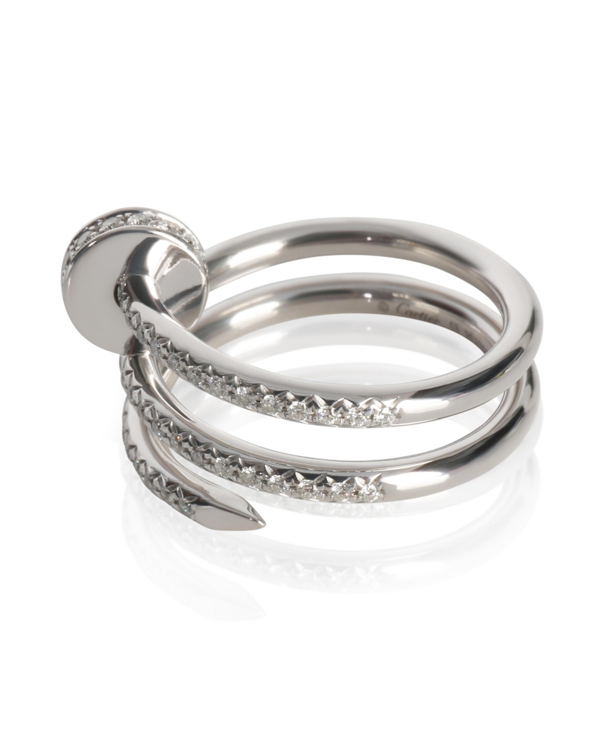 Pre-Owned Cartier Gold Diamond Double Juste Un Clou Ring