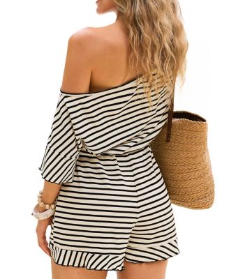 Women's Poetic Striped Romper