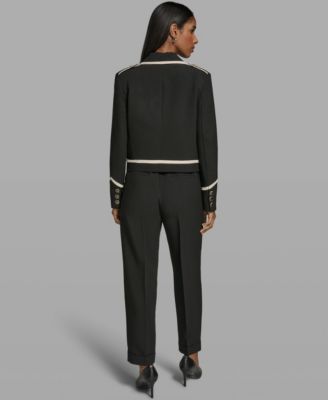 Women's Notch Lapel Cropped Jacket