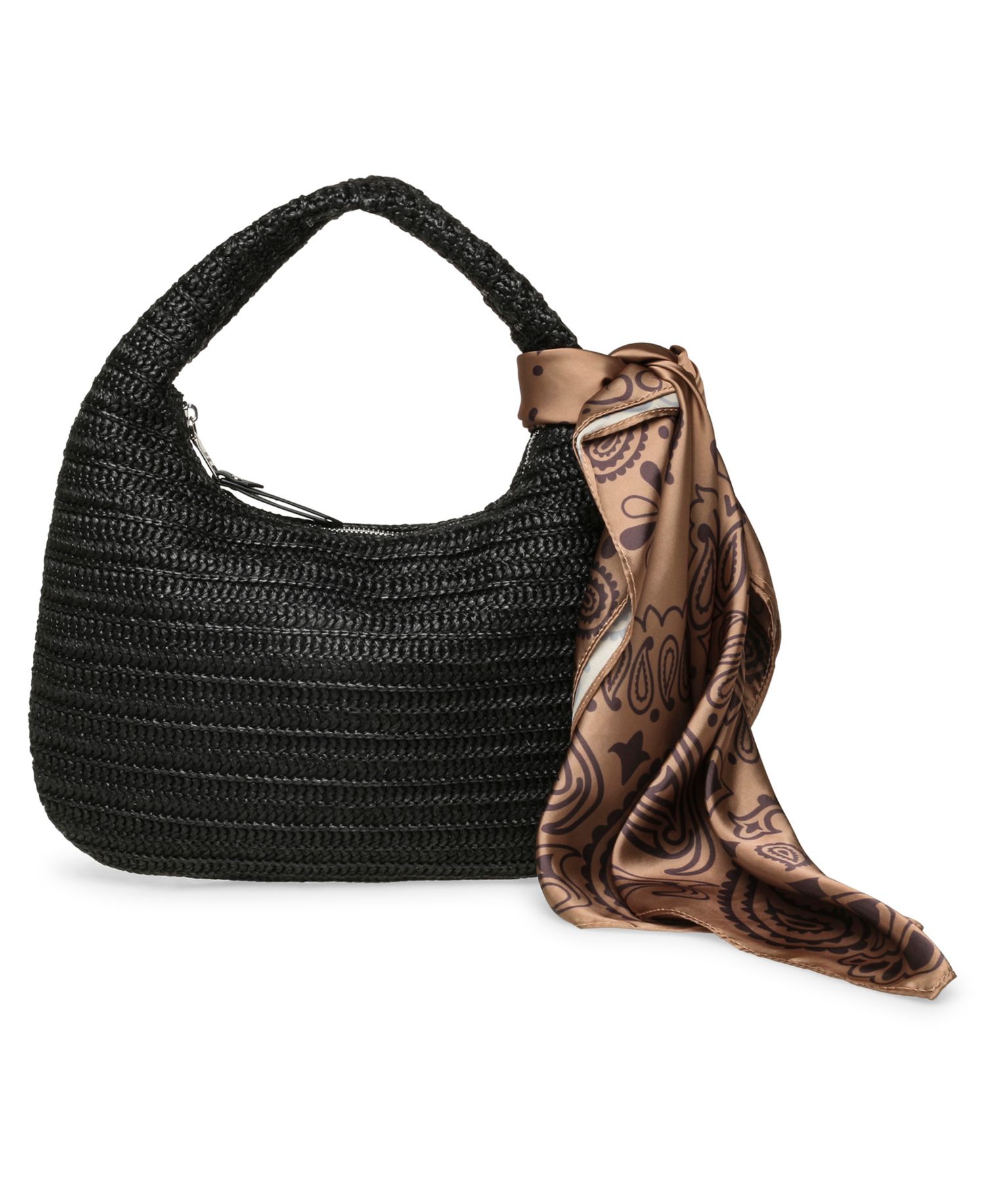 Bdaena Scarf Straw Hobo Bag