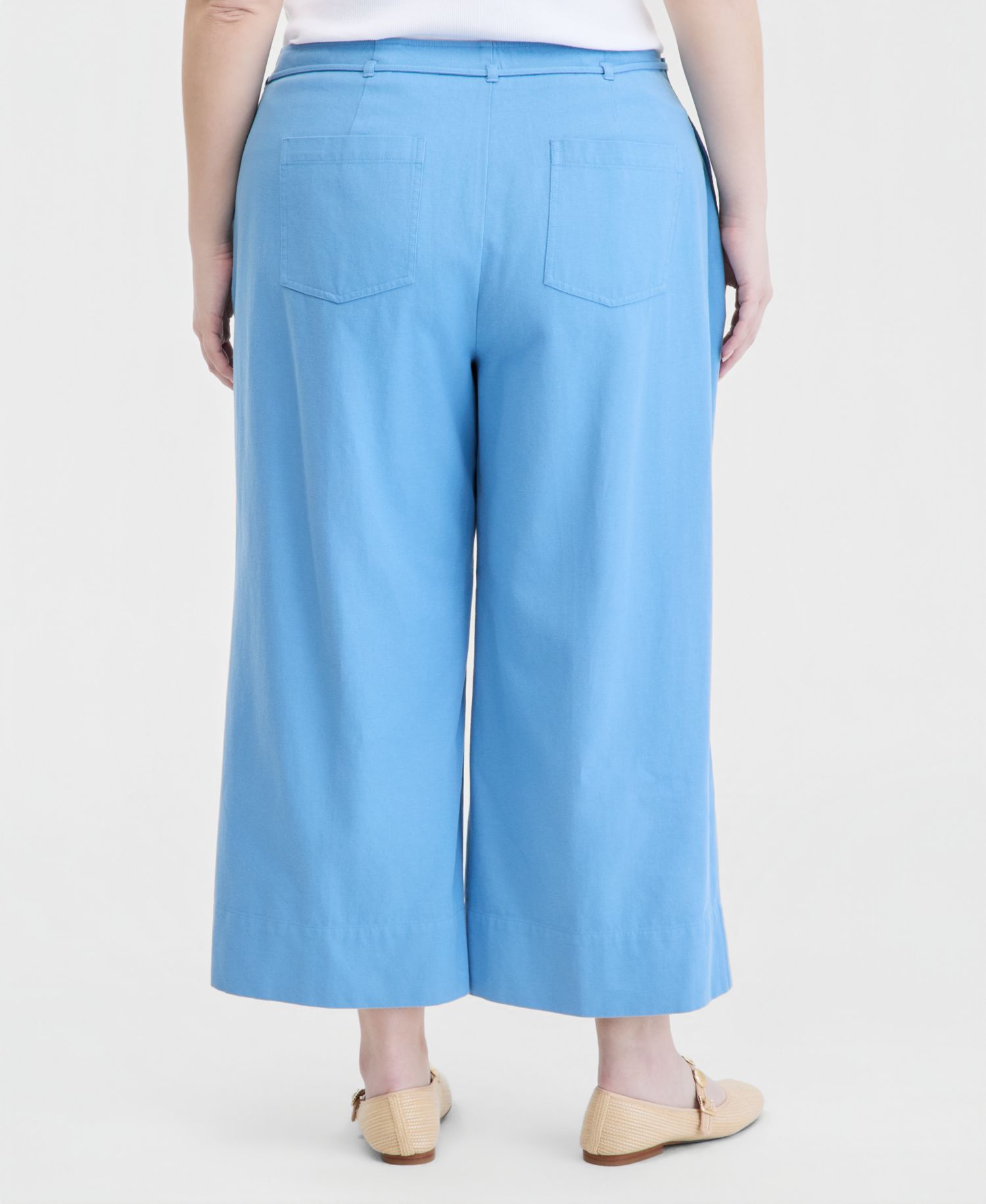 Trendy Plus Size Cropped Wide-Leg Pants