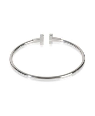 White Gold Diamond Tiffany T Wire Bracelet