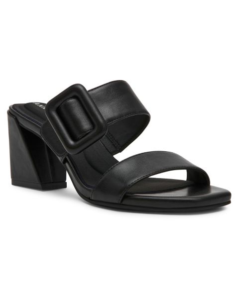 Женские сандалии Anne Klein Narita Buckle Block Heel Dress Sandals, цвет: Чёрный