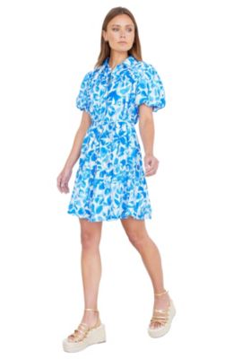 Women's Floral Print Relaxed Shirt Dress