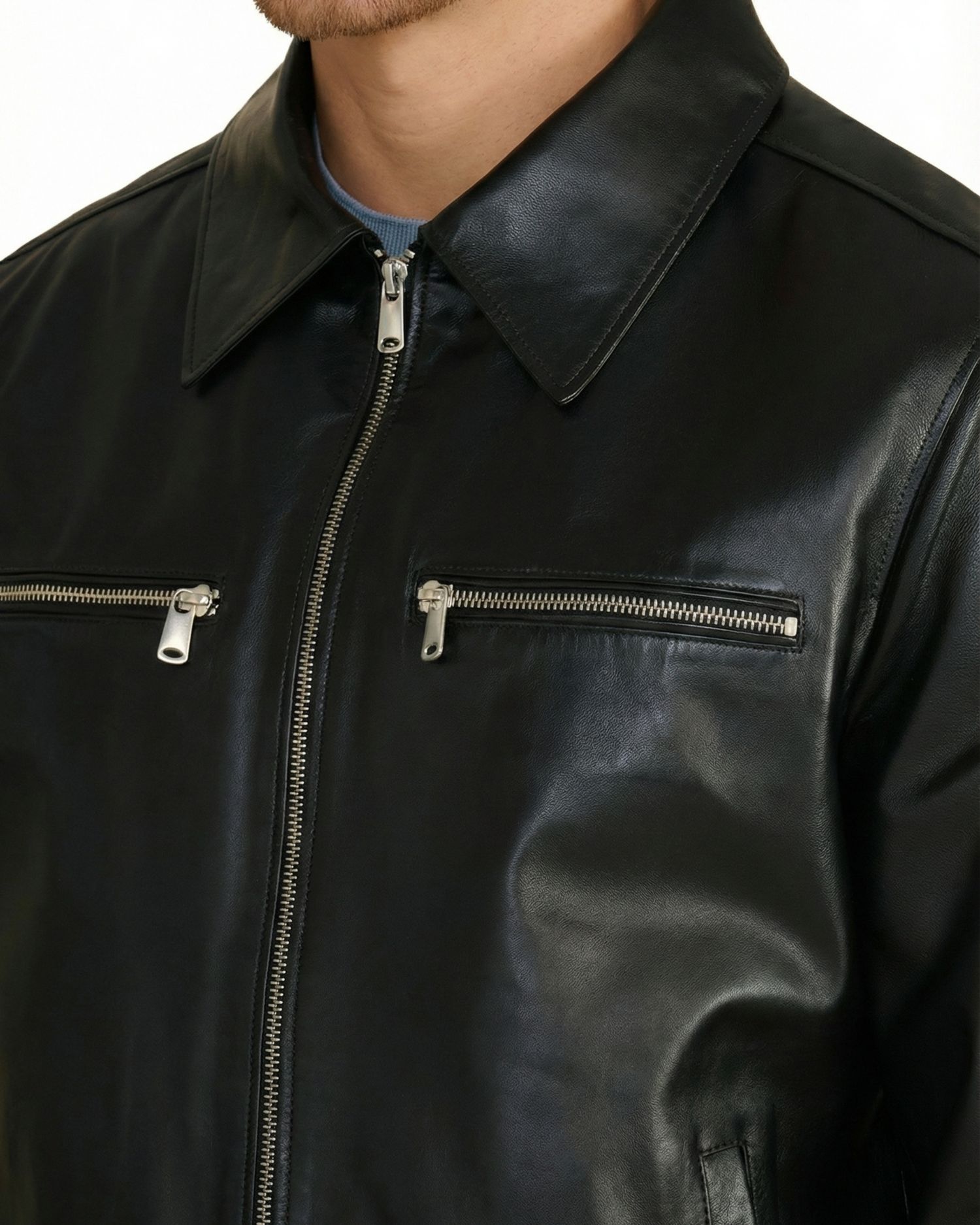 Men's Lennox Leather Jacket, Created for Macy's