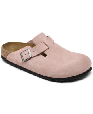 Women's Boston Suede Leather Casual Clogs from Finish Line