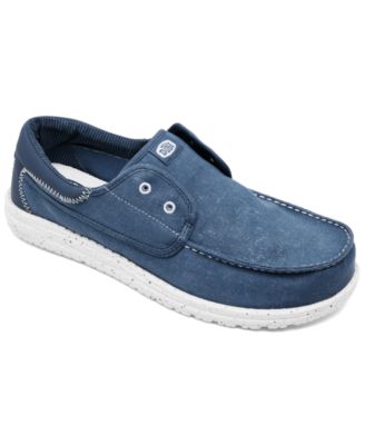 Men's Wally Cru Stretch Canvas Casual Moccasins from Finish Line