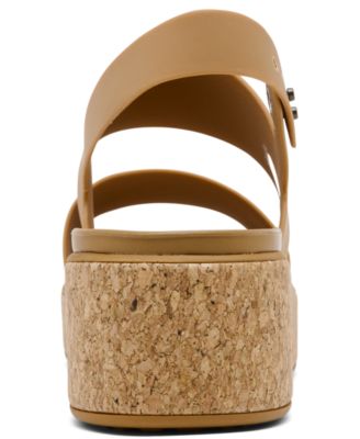 Women's Brooklyn Cork Low Wedge Sandals from Finish Line