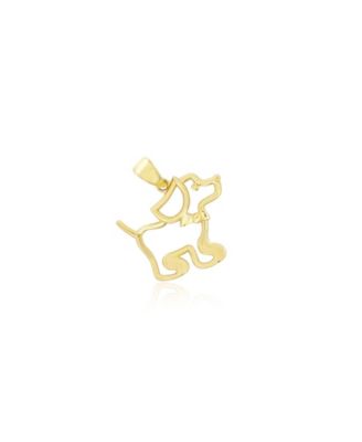 Mini Gold Puppy Charm 14K Gold