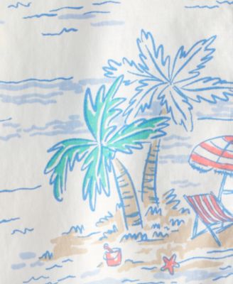 Baby Boys' Tropical Beach Short-Sleeve Romper