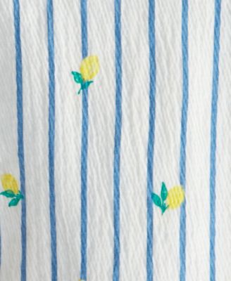 Girls' Toddler 2T-5T Lemon Striped Top & Short, 2-Piece Set