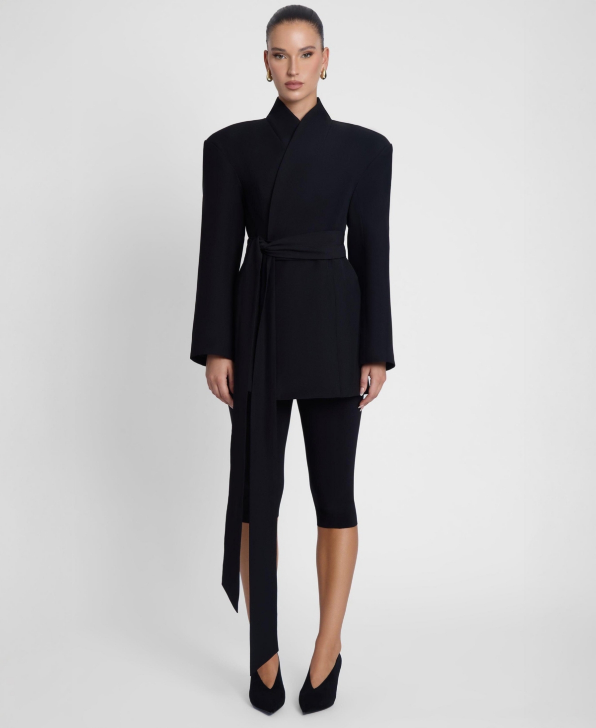 Leau Women's Cairo Hourglass Belted Coat