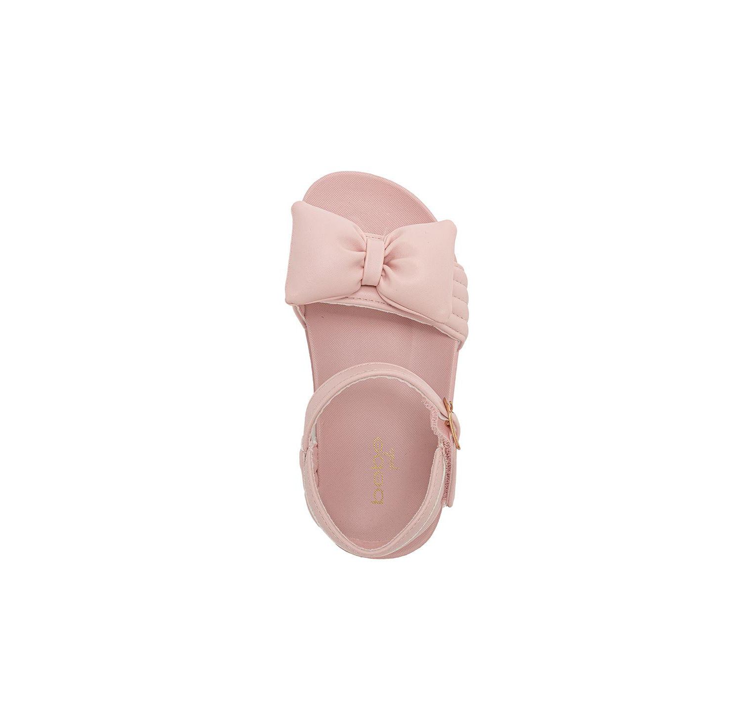 Girls Footbed Sandals - Lightweight Comfort & Adjustable Strap with Puffy Bow Detail