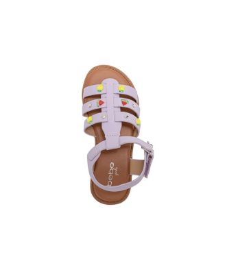 Girls Girl's  Fashion Sandals – Comfy Dressy Shoes with Fruit Accents, Studs, and Hanging  b  Charm
