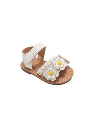Big Girls Girl's  Fashion Sandals – Dressy Shoes with Braided Detail and Flower Applique