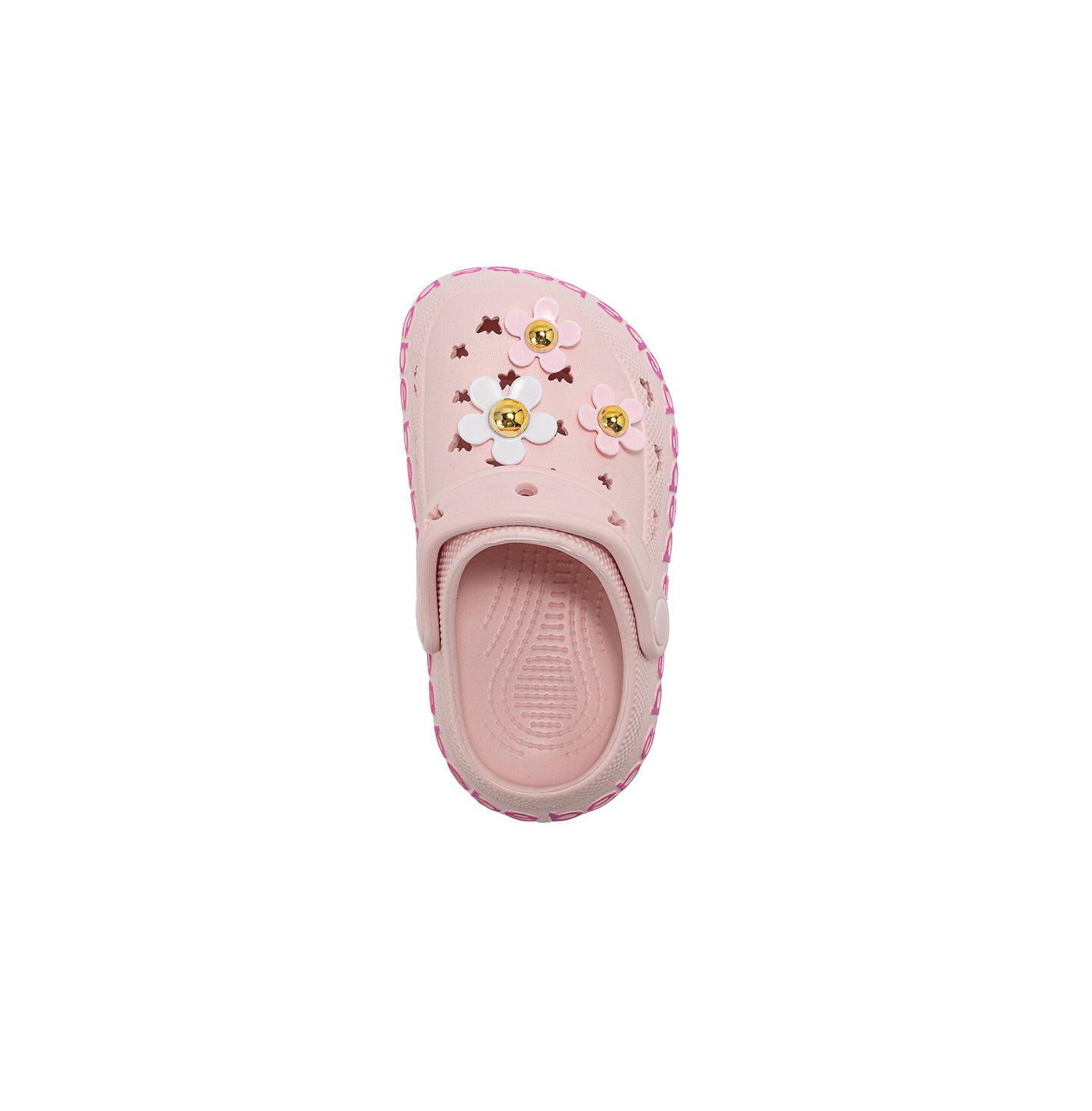 Детские сабо Bebe из EVA с цветочными подвесками, для девочки, цвет: Розовый — фото 6