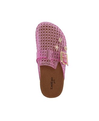 Girls Footbed Jelly Clogs - Easy Slip-On Design with Buckle and Charms