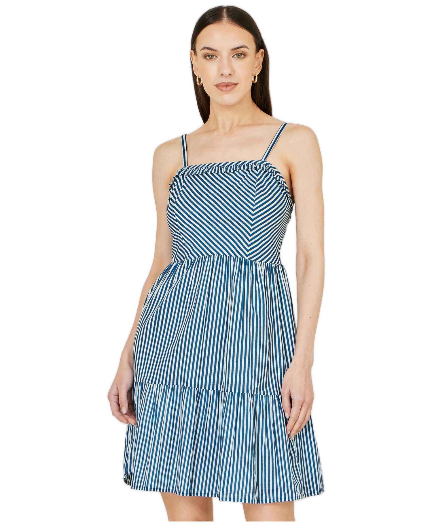 Women's Stripe Cotton Mini Sun Dress