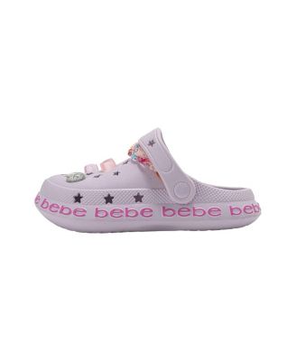 Little Girls EVA Clog with Chain with Logo Grosgrain Ribbon and Charms