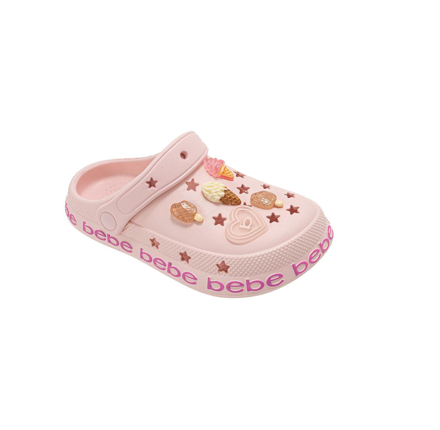 Girls EVA Slip - On with Treat and Logo Charms Clogs