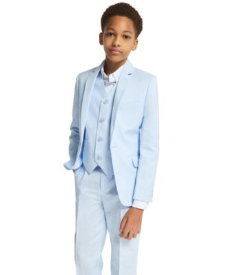 Boys' 8-20 Tri-Blend Linen Zip Closure Suit Pants