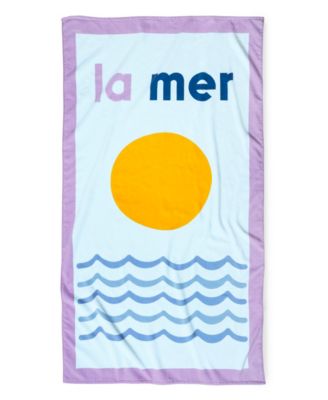 Cotton La Mer Printed Beach Towel, 38" x 70"