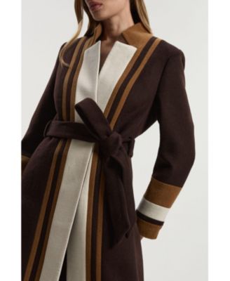 Women's Brushed Wool Belted Midi Coat