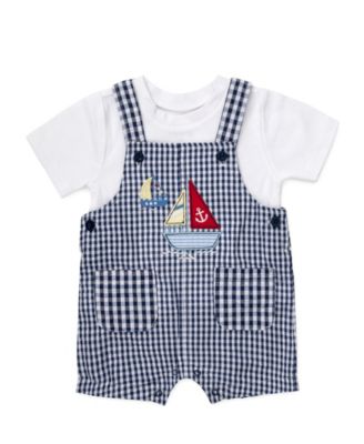 Baby Boys' Sailboat Graphic Shortalls & T-Shirt, 2-Piece Set