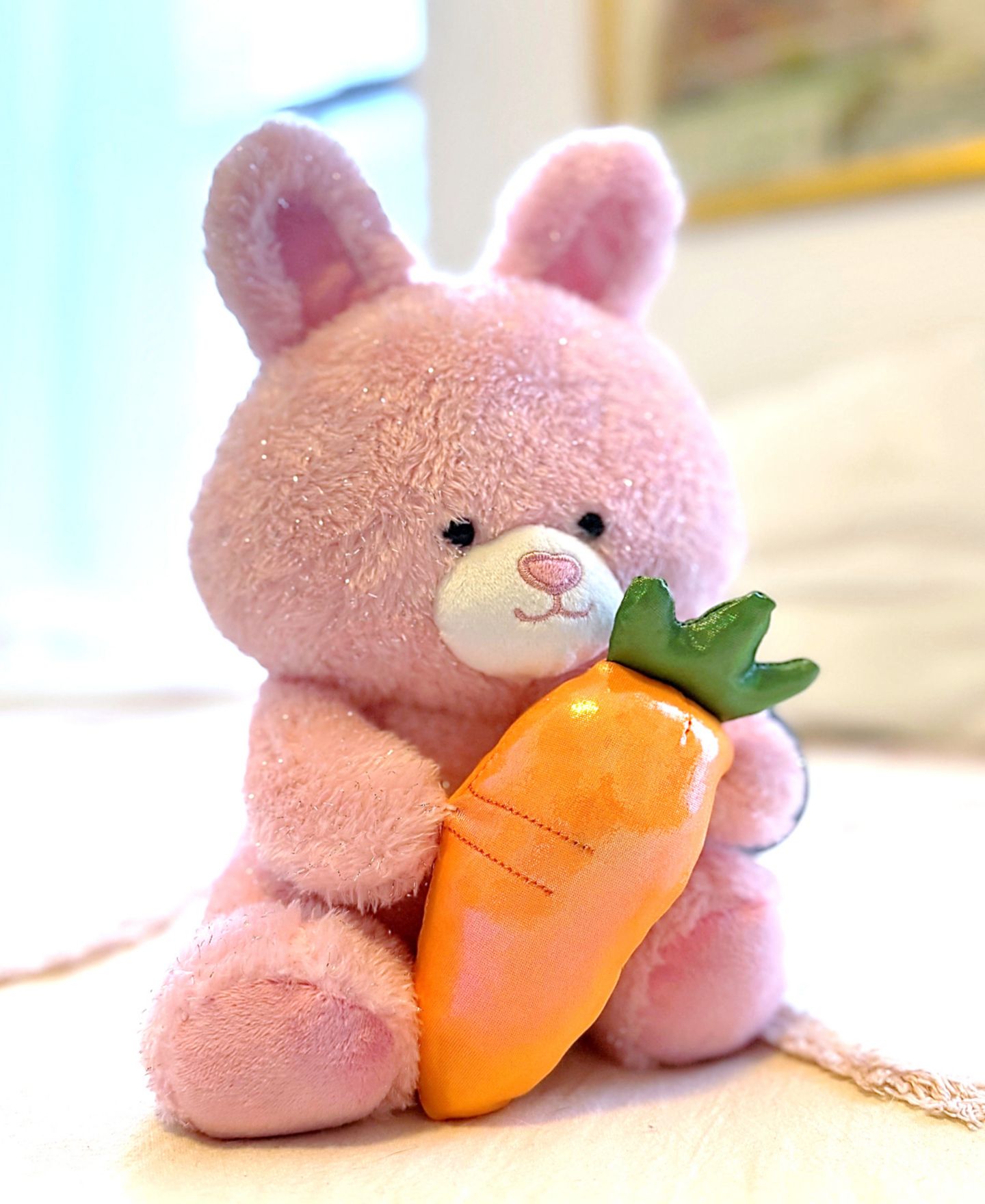 Детская мягкая игрушка Wild Hippo Cloud Crew Pink Plush Bunny — фото 4