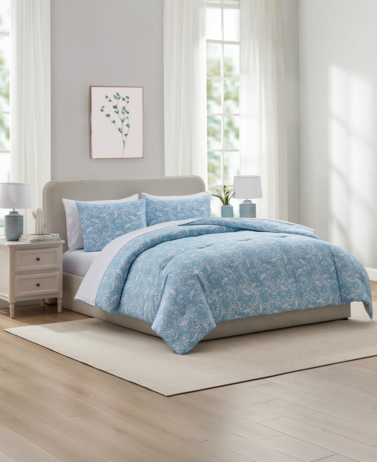 Nestl Luxury Soft Biomorphic Design -Pc. Comforter Set