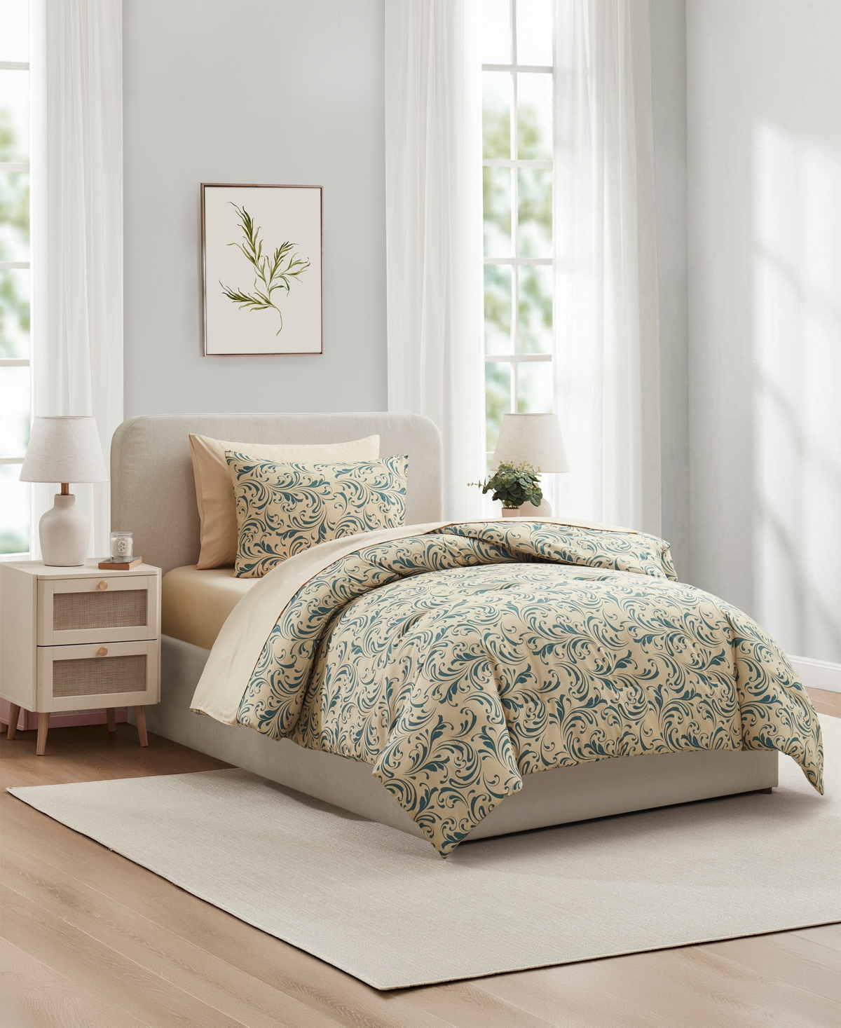 Nestl Luxury Soft Biomorphic Design -Pc. Comforter Set