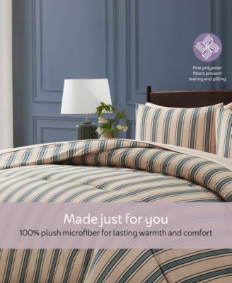 Luxury Soft Modern Striped Design 5-Pc. Comforter Set, Twin XL