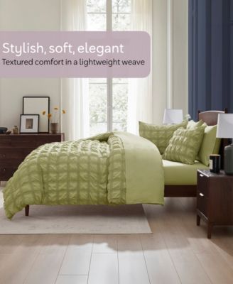 Luxury Soft Seersucker Design 7-Pc. Comforter Set, Queen