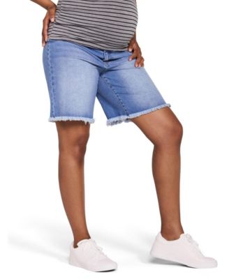 Maternity Motherhood Under the Belly Dad Denim Short