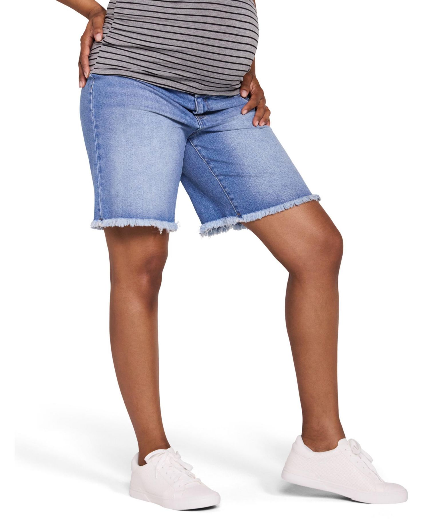 Women's Motherhood Under the Belly Dad Denim Short