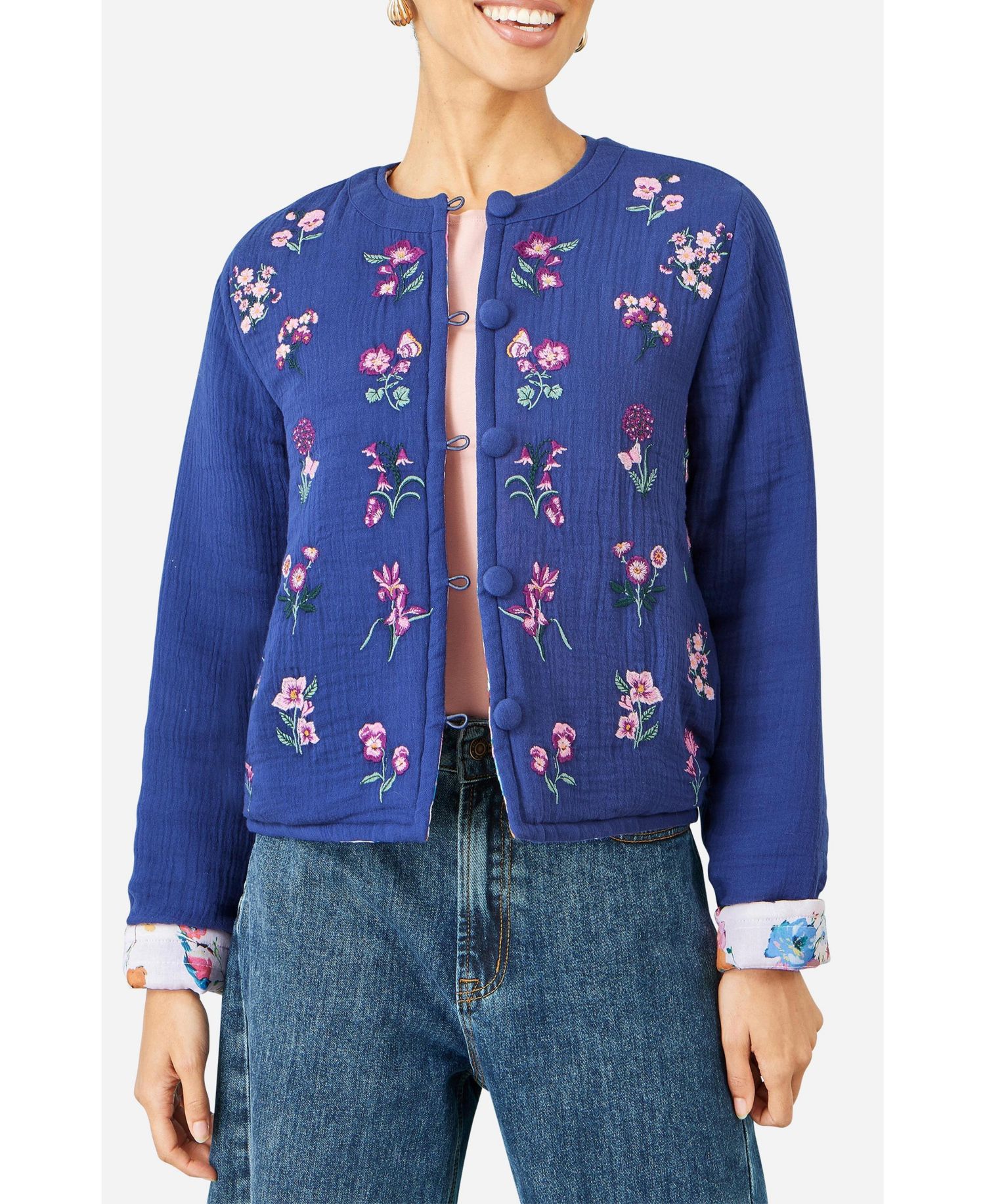 Women's Floral Embroidery Cotton Jacket