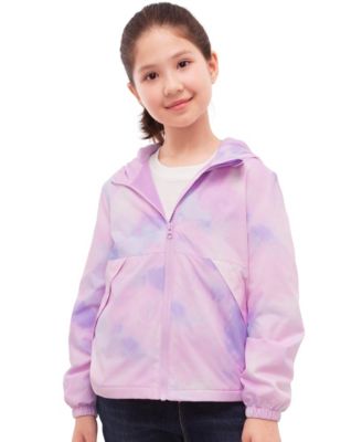 Girls Lightweight Fleece-Lined Windbreaker