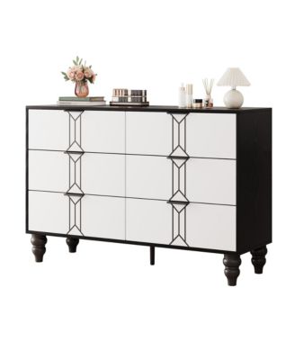6 Drawers Dresser for Bedroom, Modern Wooden Dresser with Deep Drawers, Chest of Drawers