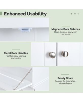 Over the Toilet Storage Cabinet Bathroom Storage Organizer with Toilet Paper Holder