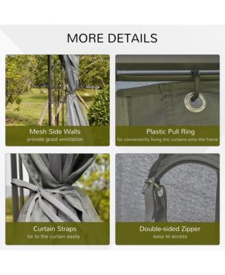 Decorative Outdoor Gazebo with Corner Shelves