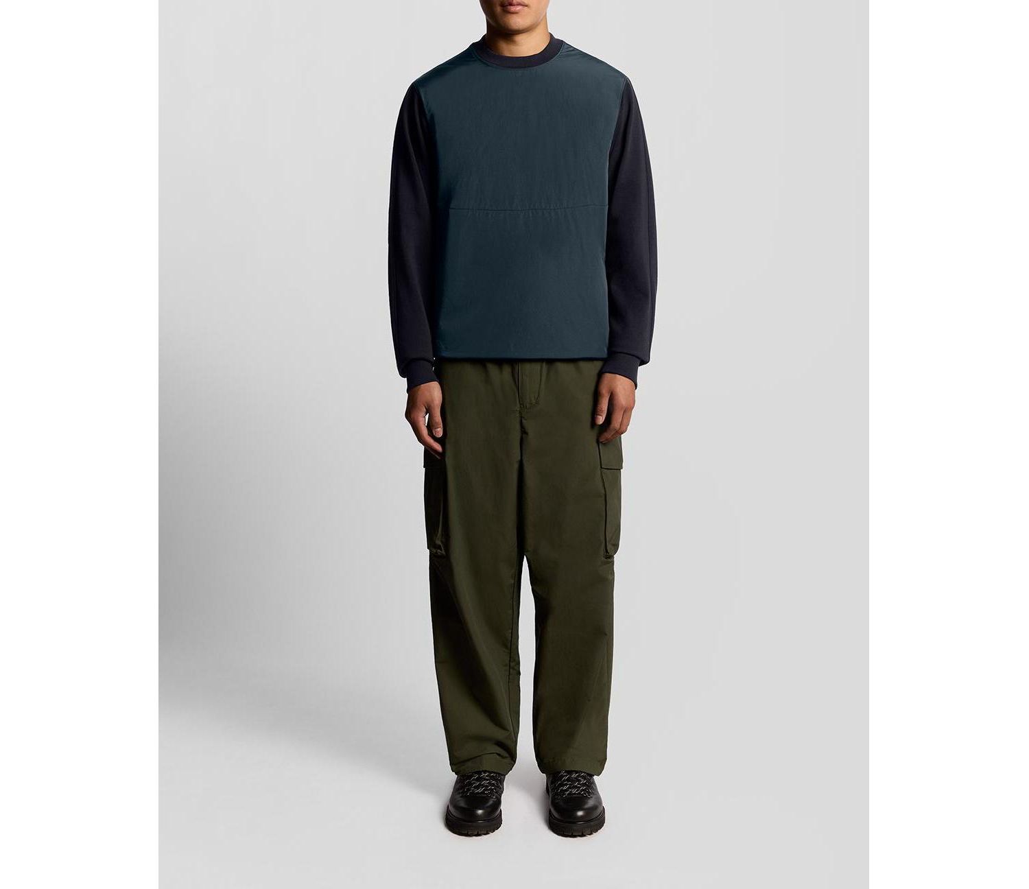 Men's Half Raglan Hybrid Long Sweatshirt