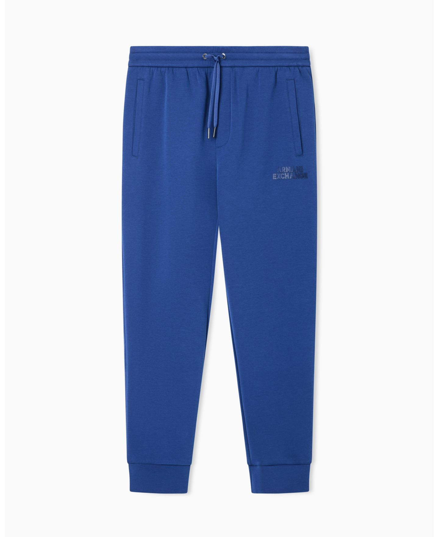Мужские брюки A|X Armani Exchange Elevated Logo Fleece Jogger, цвет: Синий — фото 5