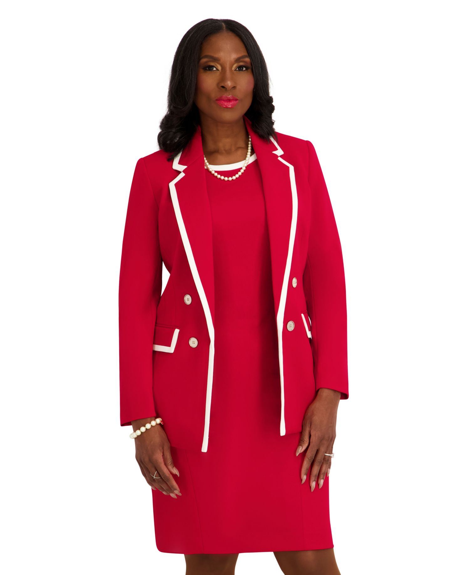 Women's Double-Breasted Collared Blazer